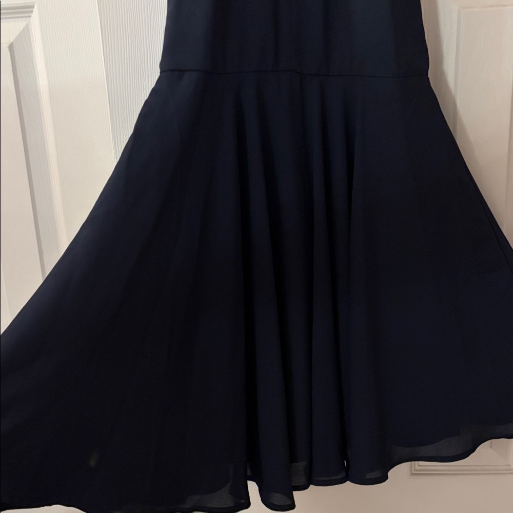 Lulu's Navy Halter Neck Dress - Picture 4 of 7